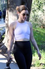 LUCY HALE Out Hiking in Los Angeles 02/12/2022