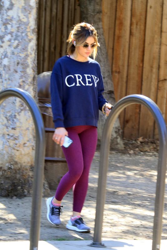 LUCY HALE Out Hiking in Studio City 02/24/2022