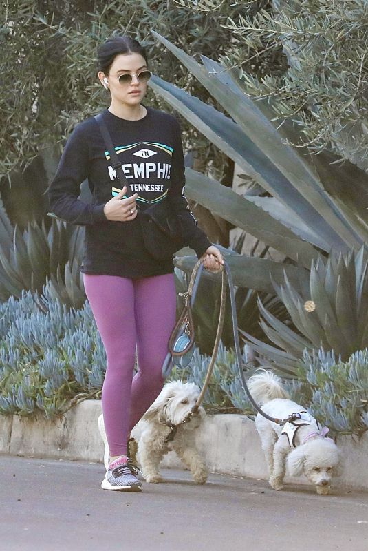 LUCY HALE Out Hiking with Her Dogs in Los Angeles 02/18/2022
