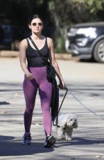 LUCY HALE Out Hikinig with Her Dogs in Los Angeles 02/02/2022