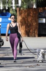 LUCY HALE Out Hikinig with Her Dogs in Los Angeles 02/02/2022