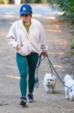 LUCY HALE Out with Her Dog in Los Angeles 02/21/2022