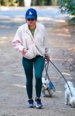 LUCY HALE Out with Her Dog in Los Angeles 02/21/2022