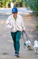 LUCY HALE Out with Her Dog in Los Angeles 02/21/2022