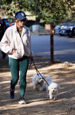LUCY HALE Out with Her Dog in Los Angeles 02/21/2022