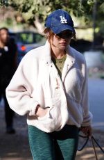 LUCY HALE Out with Her Dog in Los Angeles 02/21/2022
