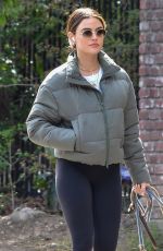 LUCY HALE Out with Her Dogs in Studio City 02/23/2022