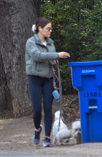 LUCY HALE Out with Her Dogs in Studio City 02/23/2022