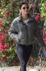 LUCY HALE Out with Her Dogs in Studio City 02/23/2022