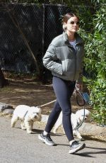 LUCY HALE Out with Her Dogs in Studio City 02/23/2022