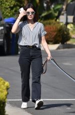 LUCY HALE Out with Her Two Dogs in Studio City 02/08/2022