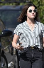 LUCY HALE Out with Her Two Dogs in Studio City 02/08/2022