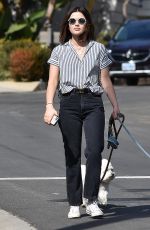 LUCY HALE Out with Her Two Dogs in Studio City 02/08/2022