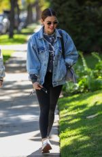 LUCY HALE Shopping at Lulu Lemon in Studio City 02/22/2022