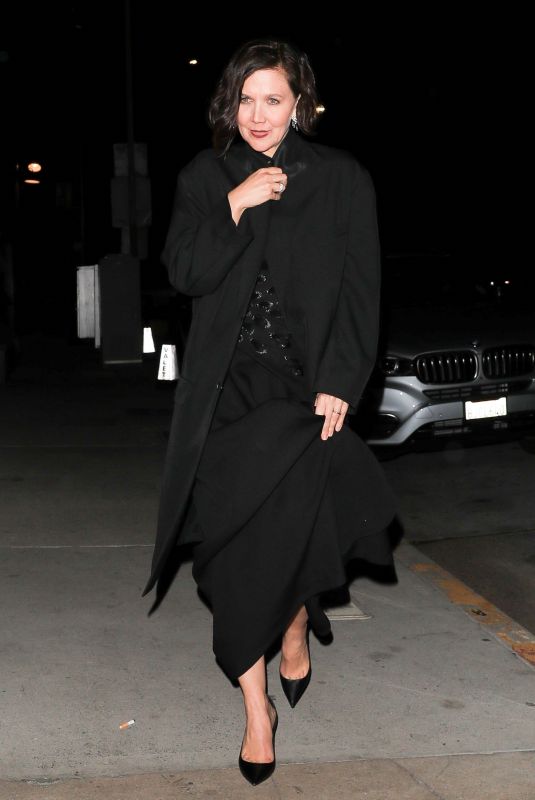 MAGGIE GYLLENHAAL Arrives at Bradley Cooper’s SAG Awards Afterparty in Santa Monica 02/27/2022