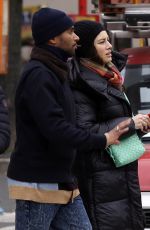 MARICA PELLEGRINELLI and DJ William Djoko Out in Milan 02/21/2022