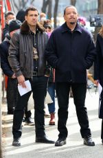 MARISKA HARGITAY and Ice T and Octavio Pisano on the Set of Law and Order: SVU in New York 02/22/2022