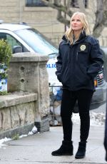 MARISKA HARGITAY and KELLI GIDDISH on the Set of Law and Order: Special Victims Unit in New York 02/07/2022