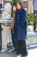 MARISKA HARGITAY on the Set of Law and Order: Special Victims Unit in Harlem 02/01/2022