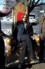 MARISKA HARGITAY on the Set of Law and Order: Special Victims Unit in Harlem 02/01/2022