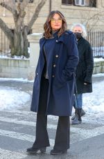 MARISKA HARGITAY on the Set of Law and Order: Special Victims Unit in Harlem 02/01/2022