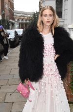 MARY CHARTERIS Arrives at Paul & Joe Catwalk Show in London 02/21/2022
