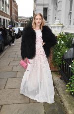 MARY CHARTERIS Arrives at Paul & Joe Catwalk Show in London 02/21/2022