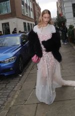 MARY CHARTERIS Arrives at Paul & Joe Catwalk Show in London 02/21/2022