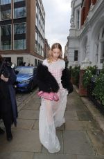 MARY CHARTERIS Arrives at Paul & Joe Catwalk Show in London 02/21/2022