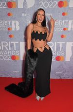 MAYA JAMA at Brit Awards 2022 at O2 Arena in London 02/08/2022