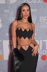 MAYA JAMA at Brit Awards 2022 at O2 Arena in London 02/08/2022