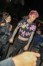 MEGAN FOX and Machine Gun Kelly Arrives at Avril Lavigne