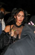 MEGAN FOX and Machine Gun Kelly Arrives at Avril Lavigne