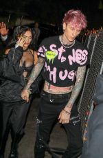 MEGAN FOX and Machine Gun Kelly Arrives at Avril Lavigne