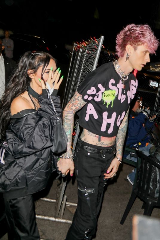 MEGAN FOX and Machine Gun Kelly Arrives at Avril Lavigne’s Live Performance at The Roxy in West Hollywood 02/25/2022