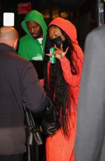 MEGAN THEE STALLION Leaves Her Hotel in New York 02/16/2022