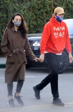 MILA KUNIS and Ashton Kutcher Out in Los Angeles 02/07/2022