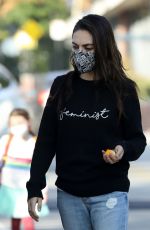 MILA KUNIS Out and About in Beverly Hills 02/22/2022