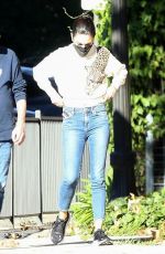 MILA KUNIS Out with Her Father-in-law Larry Kutcher in Los Angeles 02/02/2022