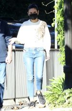 MILA KUNIS Out with Her Father-in-law Larry Kutcher in Los Angeles 02/02/2022