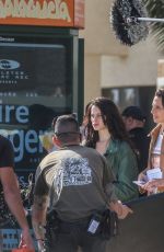 MILENA SMIT Filming on Promenade of La Malagueta 02/09/2022