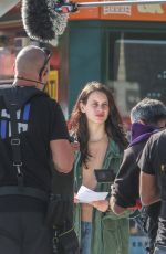 MILENA SMIT Filming on Promenade of La Malagueta 02/09/2022