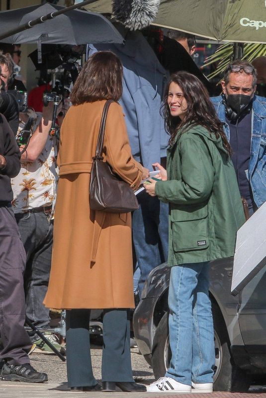 MILENA SMIT Filming on Promenade of La Malagueta 02/09/2022