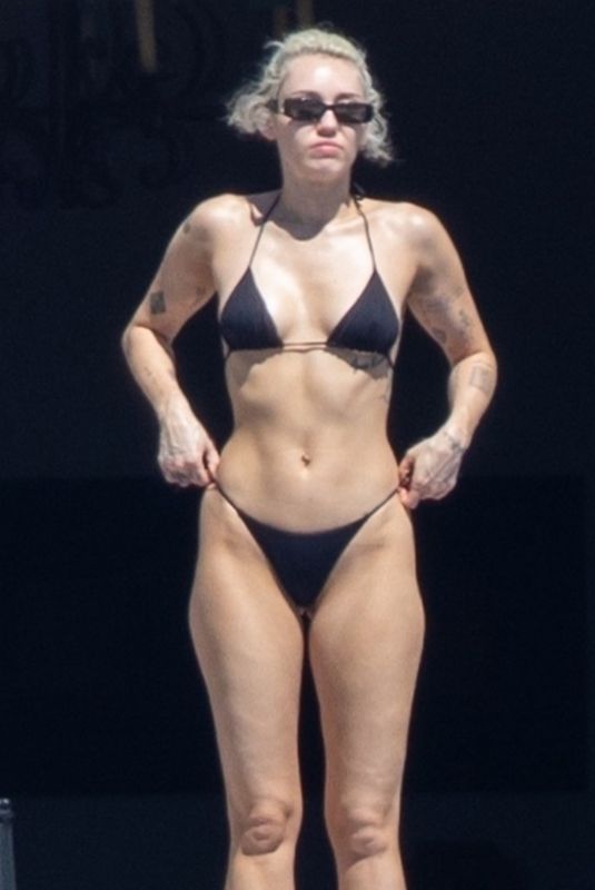 MILEY CYRUS in Bikini in Cabo San Lucas 02/25/2022