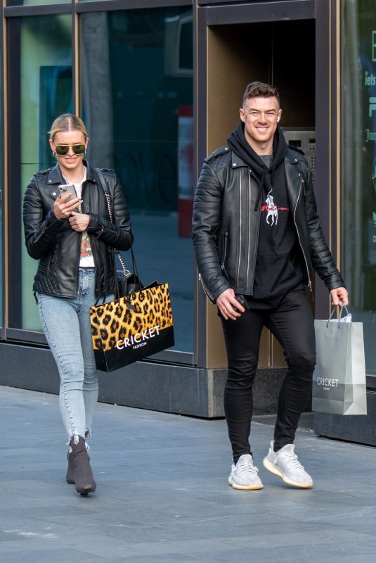 NADIYA BYCHKOVA and Kai Widdrington Out Shopping in Liverpool 02/03/2022