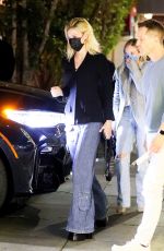 NICOLA PELTZ Out for Dinner with Friends at Matsuhisa in Beverly Hills 02/04/2022