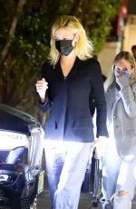 NICOLA PELTZ Out for Dinner with Friends at Matsuhisa in Beverly Hills 02/04/2022