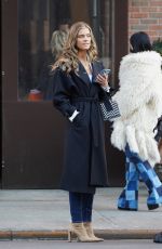 NINA AGDAL Out and About in New York 02/10/2022