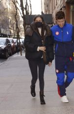 NINA DOBREV and Shaun White Out in New York 02/16/2022