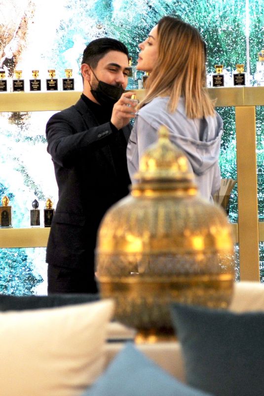NINA MORIC at a Perfumery in Via Montenapoleone in Milan 02/02/2022